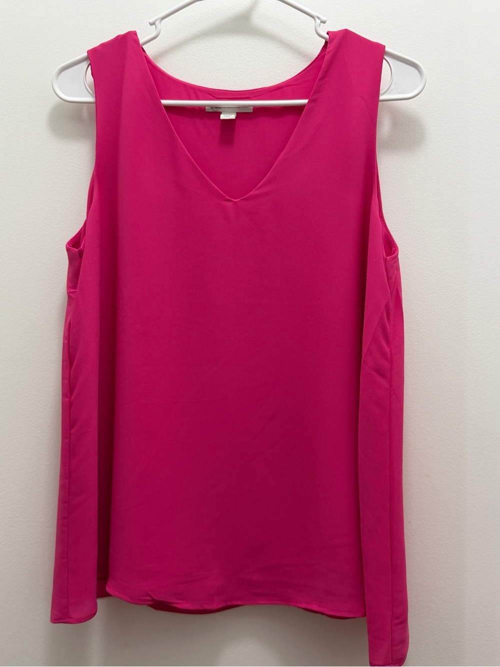 Cato Sleeveless V-Neck Tank Top - Hot Pink